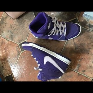 Purple nike high tops